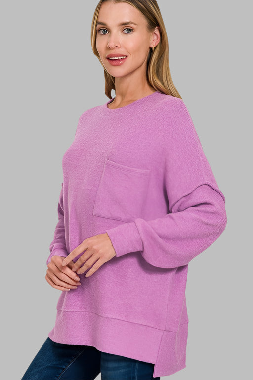 Camila Brushed Melange Hacci Sweater  - FINAL SALE