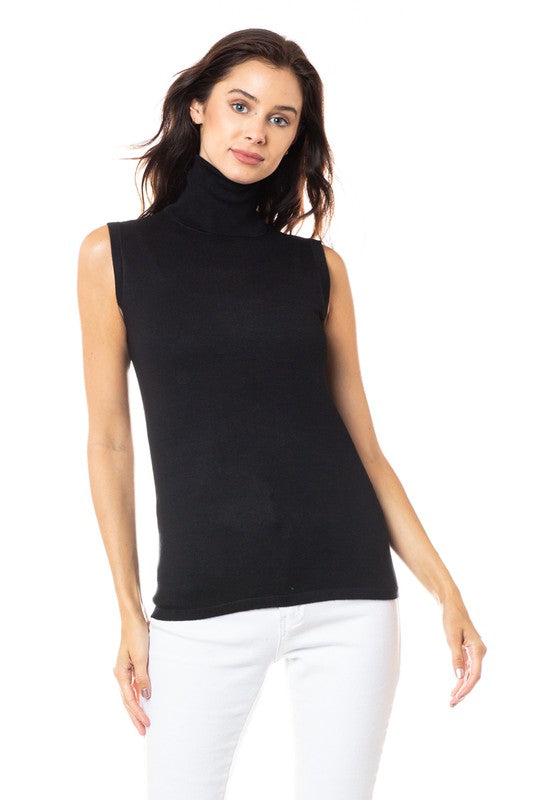 Mila Sleeveless Turtleneck Sweater