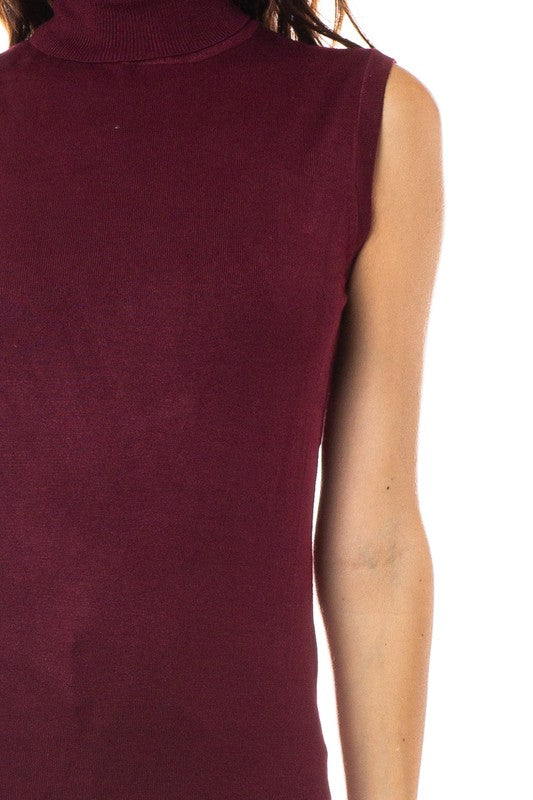 Mila Sleeveless Turtleneck Sweater