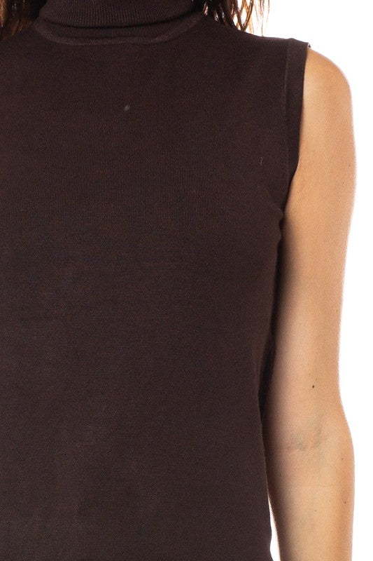 Mila Sleeveless Turtleneck Sweater