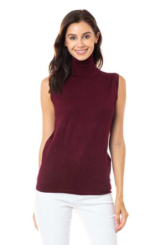 Mila Sleeveless Turtleneck Sweater