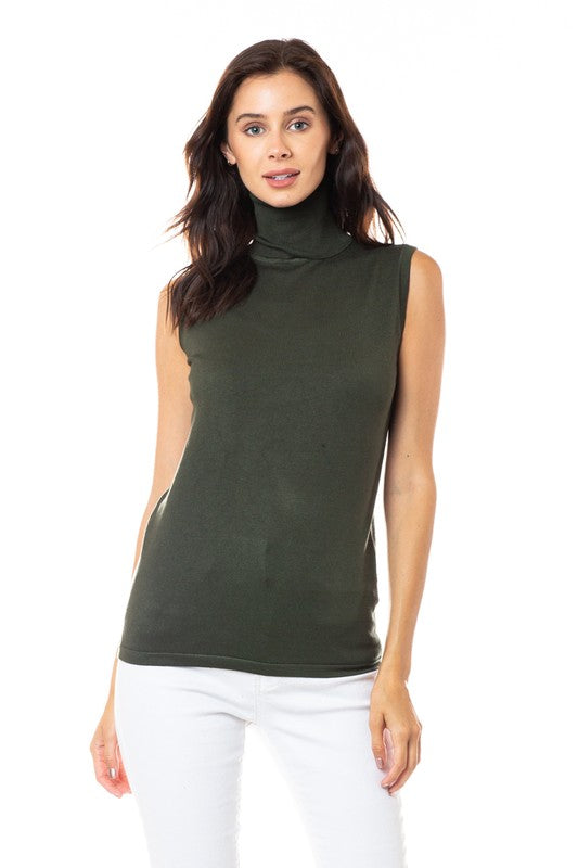 Mila Sleeveless Turtleneck Sweater