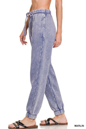 Kyra Acid Wash Joggers - FINAL SALE