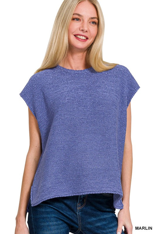 Harbor Oversized Crew Neck Sweater Vest - FINAL SALE