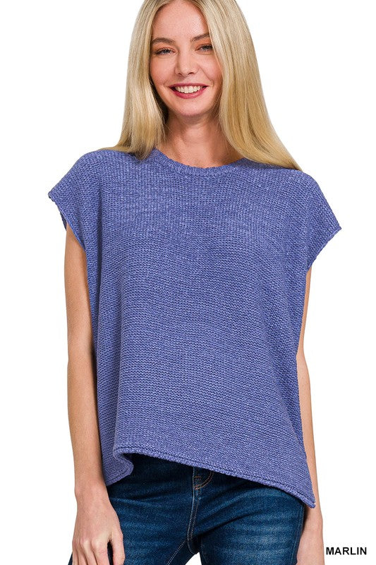 Harbor Oversized Crew Neck Sweater Vest - FINAL SALE