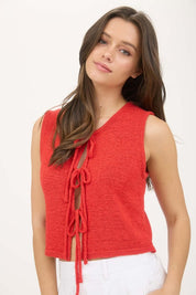 Juno Tie Front Vest - FINAL SALE