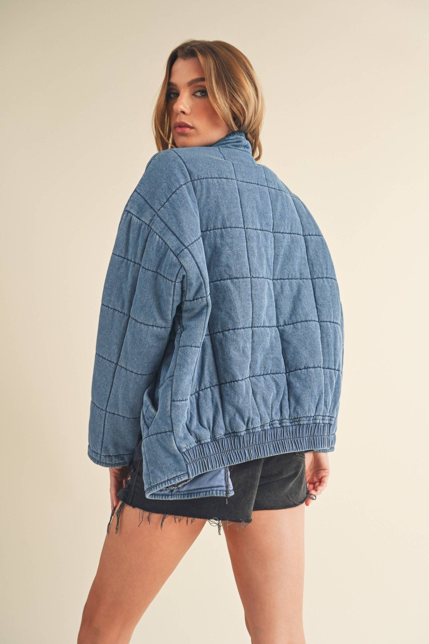 Fae Denim Quilted Jacket - Style Bar