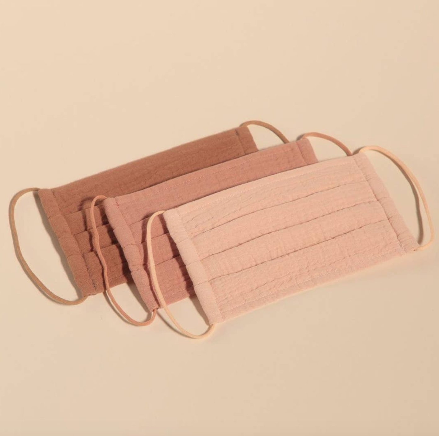 Cotton Face Mask 3pk - Dusty Rose - Style Bar
