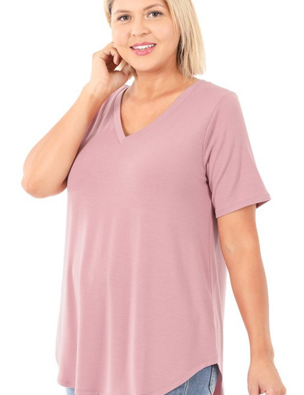 Curve Relaxed Fit V-Neck - Style Bar