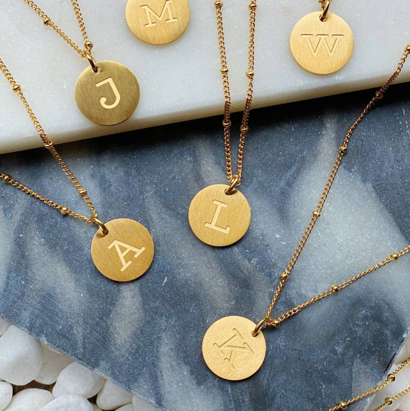 Singular Charm Initial Necklace - Style Bar