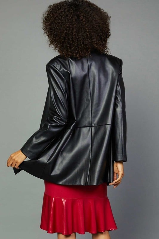 Stevie Faux Leather Blazer - Style Bar