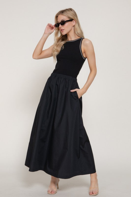 Monroe Contrast Maxi Dress