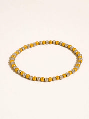 Perlisse 18K Gold Non-Tarnish Two Tone Beaded Bracelet