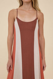 Sunset Stroll Colorblock Maxi Dress