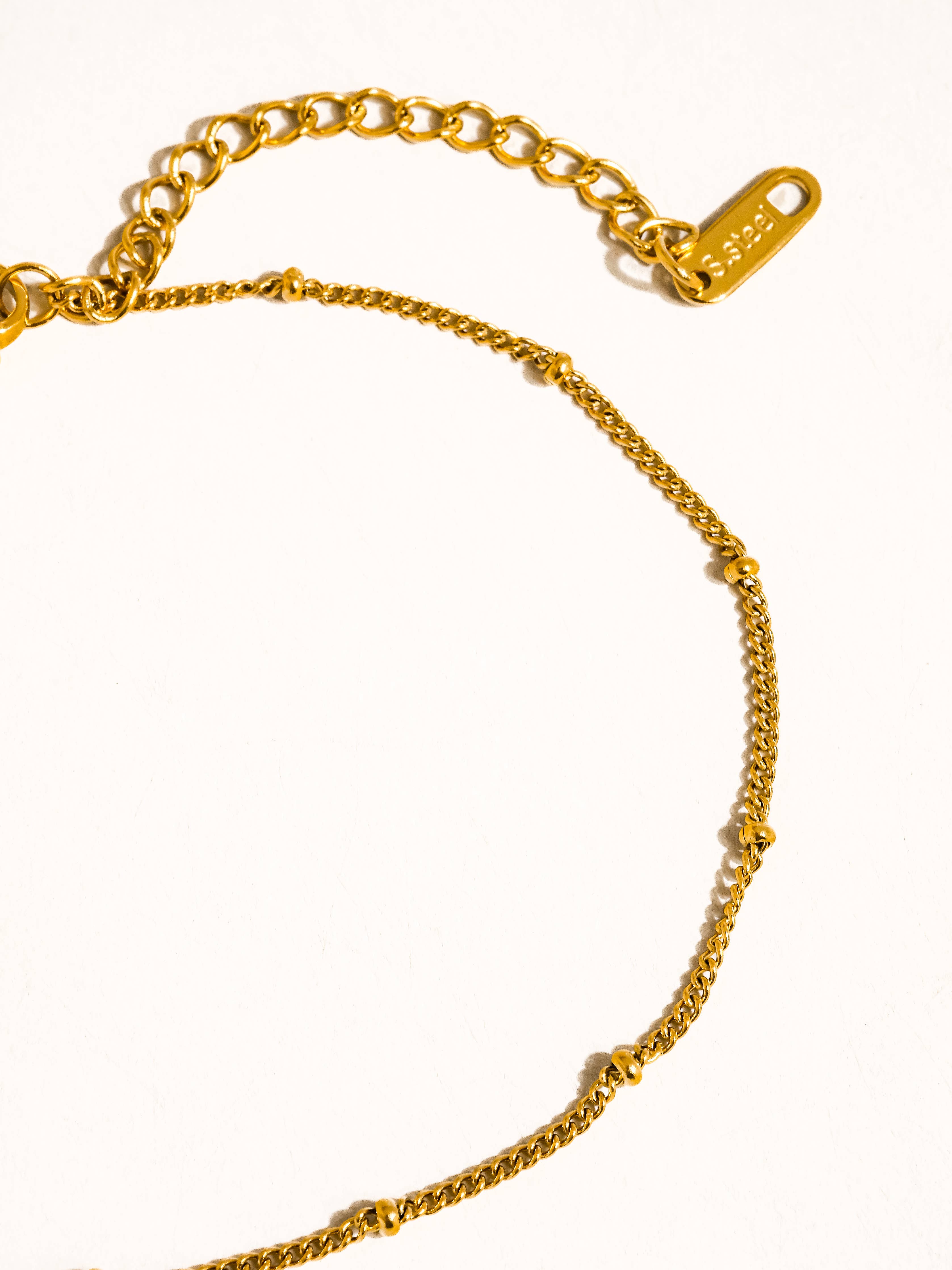 Vivi 18K Gold Non-Tarnish Classic Beaded Chain Anklets
