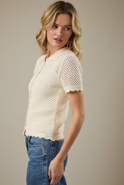 Marlowe Crochet Collar Top