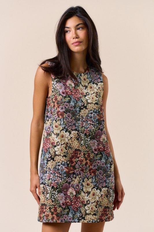 Marigold Sleeveless Floral Dress