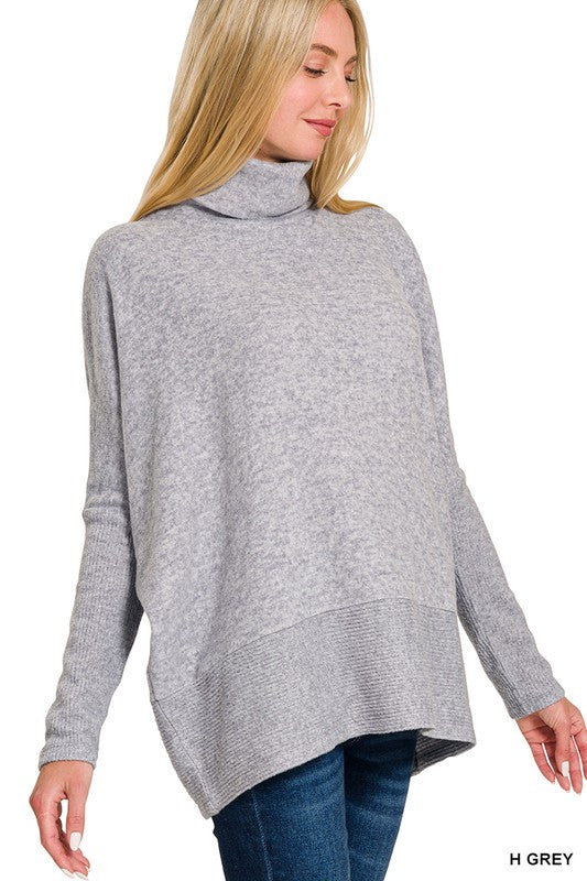 Lina Brushed Turtleneck Sweater