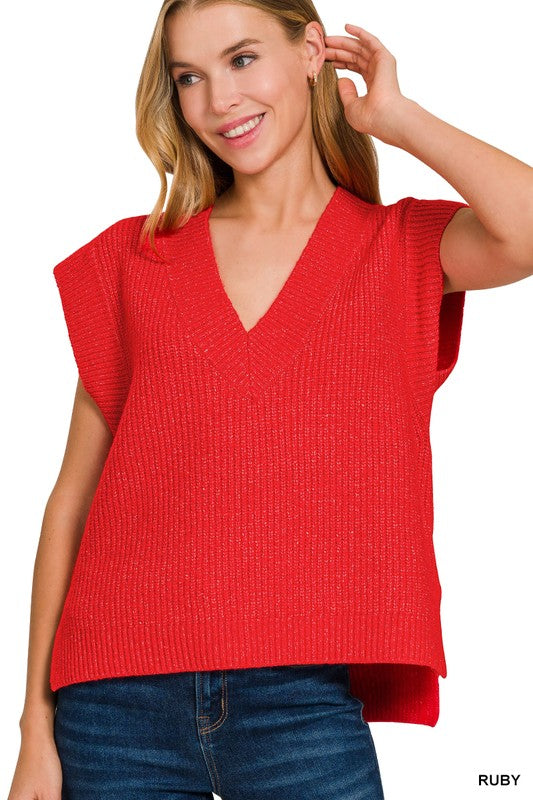 Drift Oversized Sweater Vest with Side Slit
