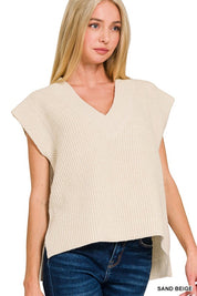 Drift Oversized Sweater Vest with Side Slit