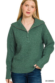 Summit Half Zip High Collar Sweater