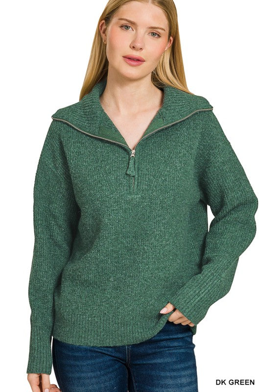 Summit Half Zip High Collar Sweater