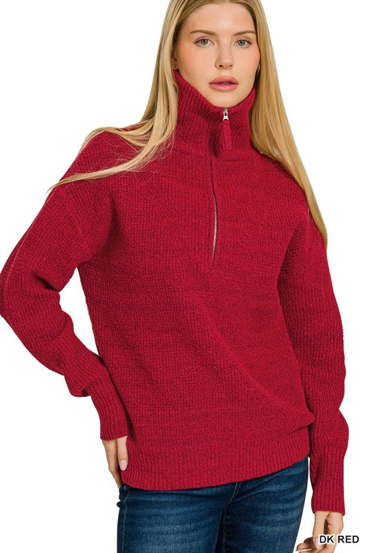 Summit Half Zip High Collar Sweater