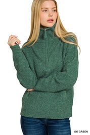 Summit Half Zip High Collar Sweater