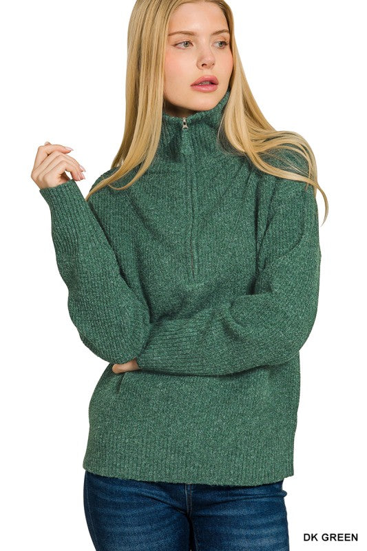 Summit Half Zip High Collar Sweater