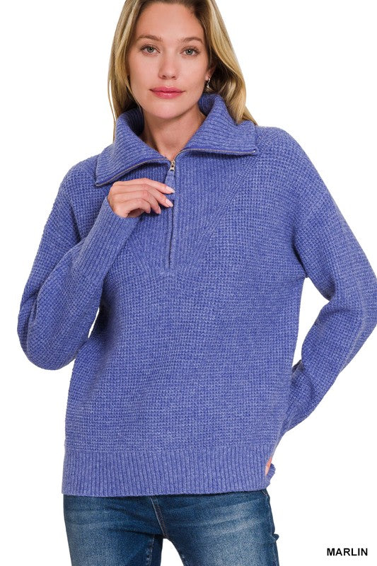 Summit Half Zip High Collar Sweater