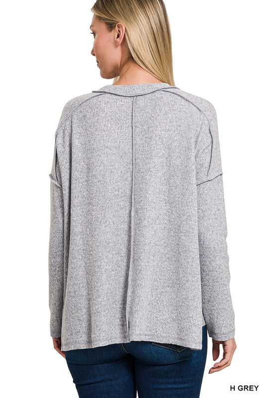 Haven Ribbed Hi-Low Sweater