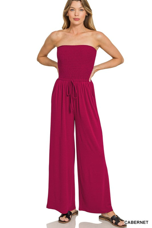 Summer Breeze Smocked Jumpsuit