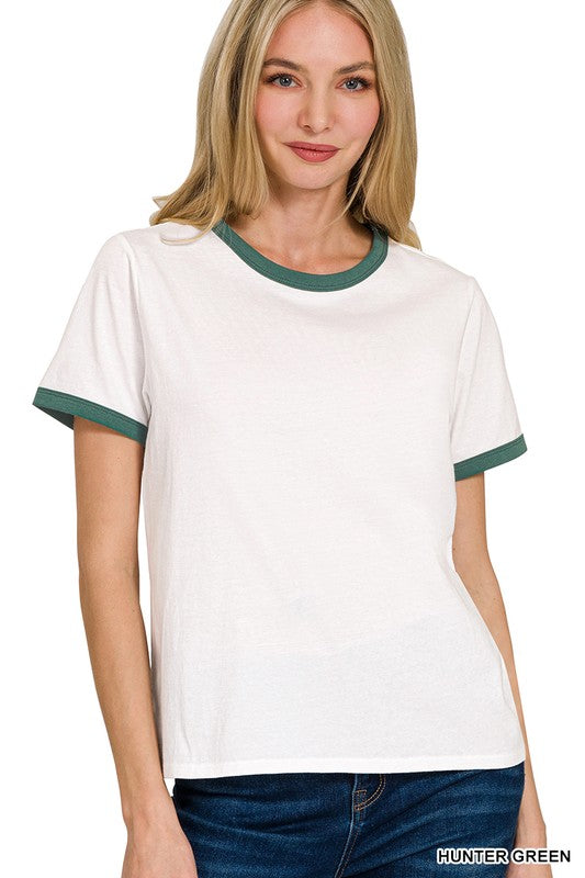 Mila Contrast Trim Tee