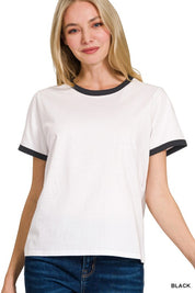 Mila Contrast Trim Tee