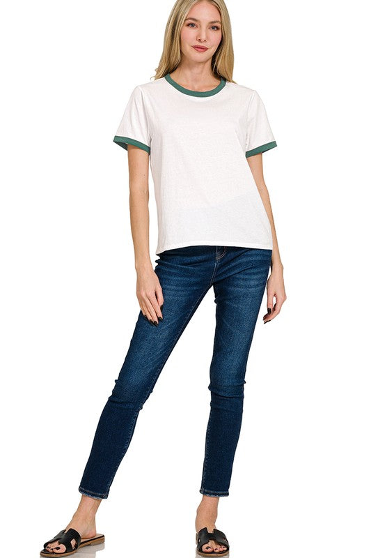 Mila Contrast Trim Tee