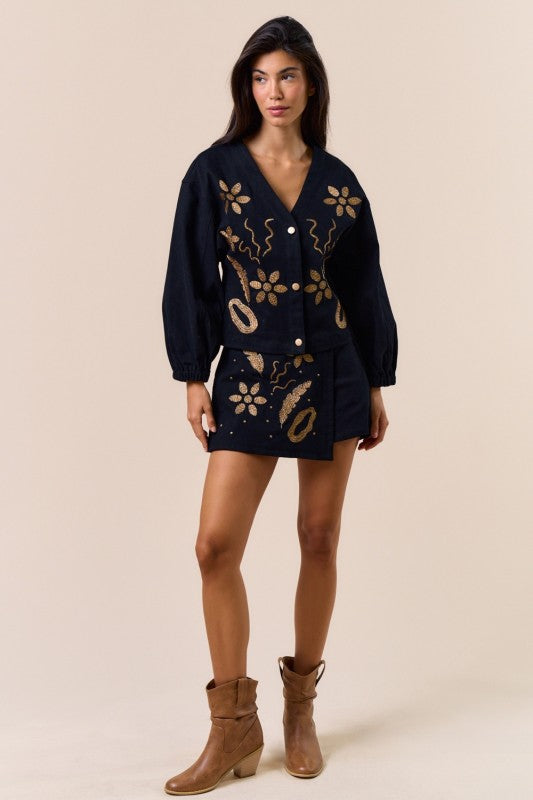 Sable Long Sleeve Cardigan,