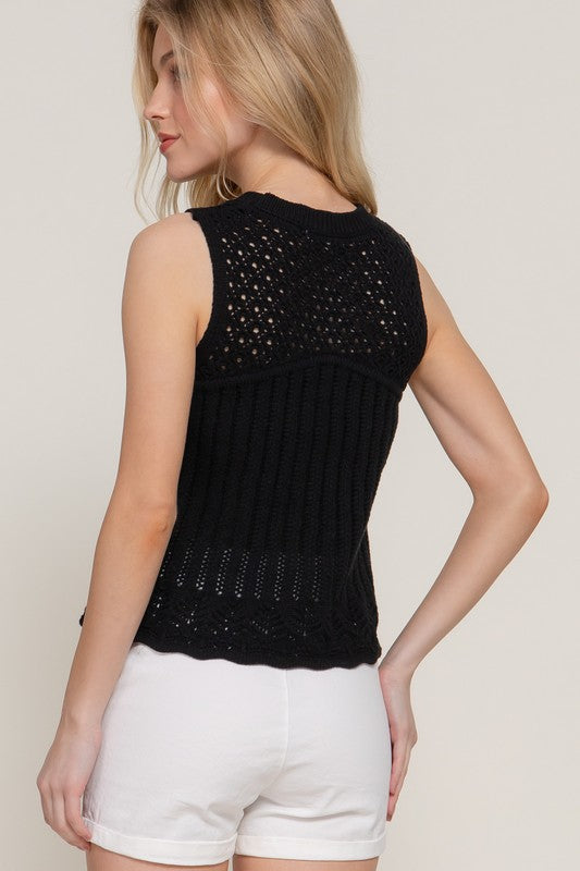 Sutton Crochet Knit Tank