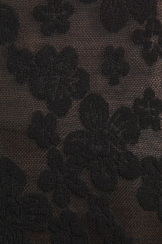 Serene Mock Neck Lace Top