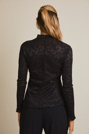 Serene Mock Neck Lace Top