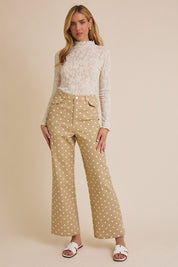 Serene Mock Neck Lace Top