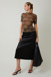 Halo Mock Neck Mesh Top