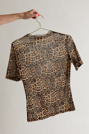 Halo Mock Neck Mesh Top