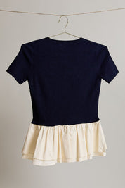 Blend Knit and Woven Mic Peplum