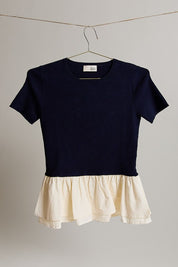 Blend Knit and Woven Mic Peplum