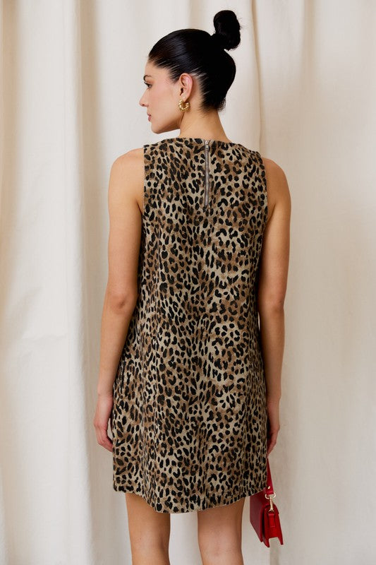 Wild Animal Print Shift Dress
