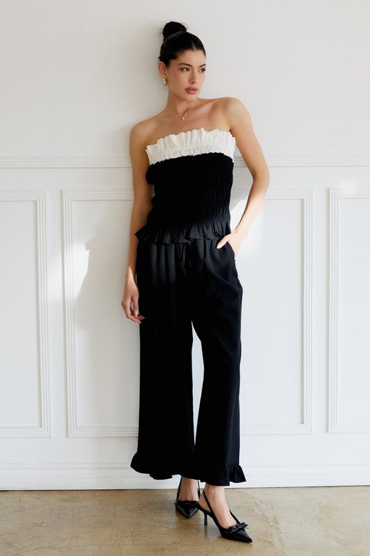 Flounce Ruffle Detail Pants