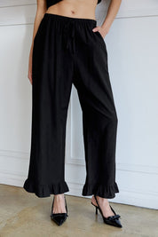 Flounce Ruffle Detail Pants