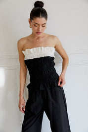 Glow Strapless Smocked Top