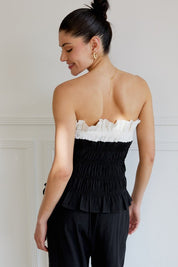 Glow Strapless Smocked Top