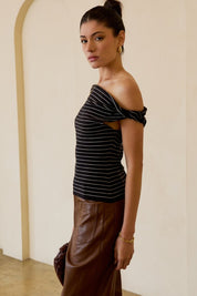 Twine Twisted Stripe Knit Top